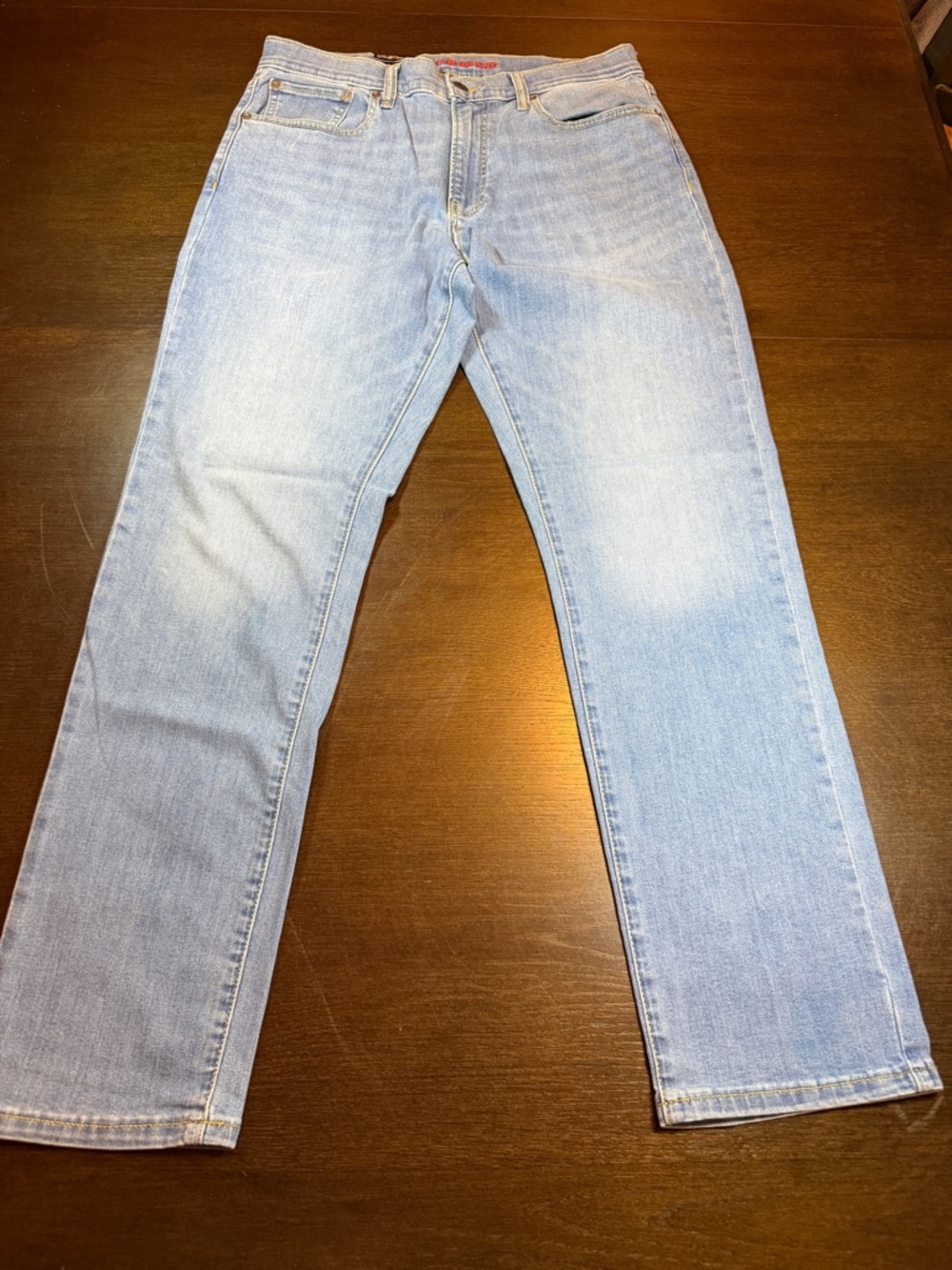 NWT Lucky Brand 410 Athletic Straight Jeans 32x32 Light Wash Premium Denim